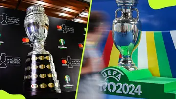  Copa America and Euro trophies