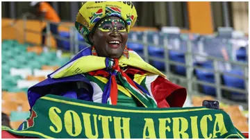 South African fan Mama Joy. Photo: Fadel Senna.