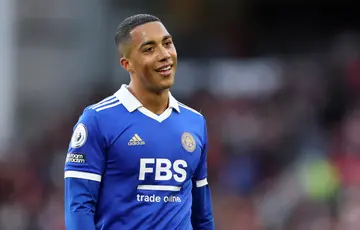 Youri Tielemans during the Premier League match between Nottingham Forest and Leicester City at City Ground in Nottingham