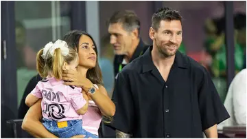 Lionel Messi, Antonella Roccuzzo, Inter Miami, DRV PNK Stadium.