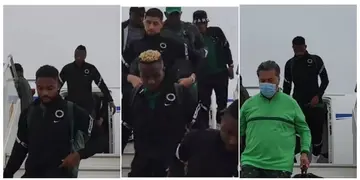 No passenger stairs drama this time around as Super Eagles land in Morocco for AFCONQ against São Tomé