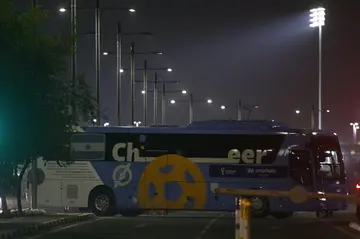 Argentina arrive at their base camp in Doha on Thursday ahead of the World Cup