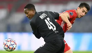 Enock Mwepu in action for RB Salzburg