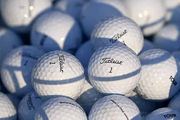 Titleist golf balls during the third round of the UNC Health Championship presented by STITCH at Raleigh Country Club on June 03, 2023, in Raleigh, North Carolina.