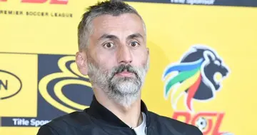 Jose Riveiro at an MTN 8 press conference.