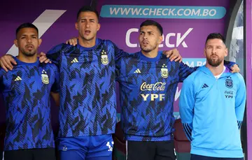 Lionel Messi, Rodrigo De Paul, Emi Martinez, Argentina