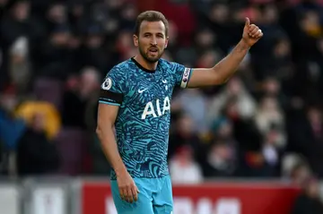 Tottenham striker Harry Kane scored at Brentford