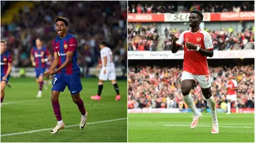 Lamine Yamal, Bukayo Saka, Barcelona, Arsenal, Gabriel Martinelli