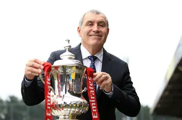 Peter Shilton poses with the FA Cup