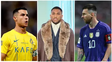 Anthony Joshua, Cristiano Ronaldo, Lionel Messi