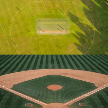 Baseball vs cricket field
