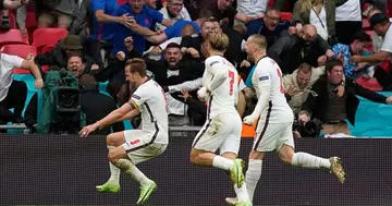 England players celebrate during the Euro 2020. Photo: Getty Images.
