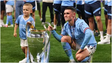 Phil Foden, Ronnie Foden, Manchester City, UEFA Champions League, Ataturk Olympic Stadium, Istanbul, Turkey.