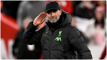 Jurgen Klopp celebrating the win at the end of the Premier League match between Liverpool FC and Chelsea FC at Anfield. Photo by Andrew Powell.