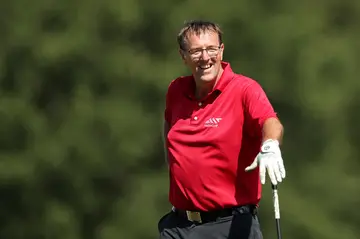 Matt Le Tissier is seen playing golf