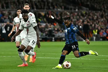 Ademola Lookman scored a hat-trick in Atalanta's 3-0 Europa League final win over Bayer Leverkusen