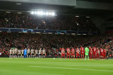 A minute's silence was held before the match in honour of Queen Elizabeth II