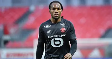 Renato SANCHES of Lille during the Ligue 1 Uber Eats's game between Brest and Lille on January 22, 2022 in Brest, France. (Photo by Franco Arland/Icon Sport via Getty Images)