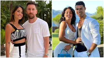 Lionel Messi, Antonela Roccuzzo, Cristiano Ronaldo, Georgina Rodriguez