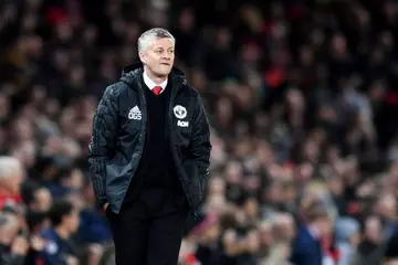 Solskjaer cuts a dejected face during a past Man United clash. Photo by Mathew Peters.