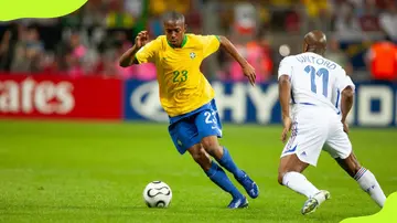 Robinho against France during World Cup