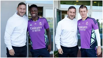 Francesco Totti, Vinicius, Toni Kroos, Karim Benzema, Luka Modric, Vazquez, Rudiger