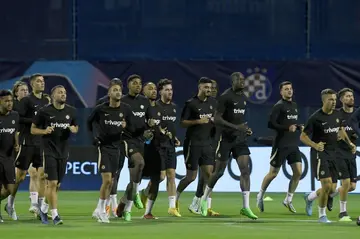 Pierre-Emerick Aubameyang took part in Monday's training session in Zagreb