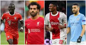Sadio Mane, Sebastien Haller, Mohamed Salah, Riyad Mahrez, Ballon d'OR