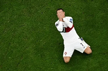 The dream is over: Cristiano Ronaldo reacts as Portugal go out of the World Cup against Morocco