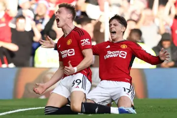 Scott McTominay (left) saved Manchester United from defeat against Brentford