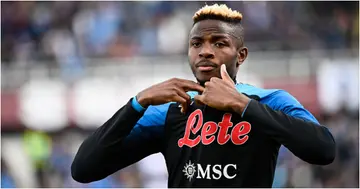 Victor Osimhen of SSC Napoli on a warm-up session during the Serie A match between Torino FC and SSC Napoli at Stadio Olimpico di Torino. Photo by Stefano Guidi.