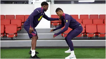 Kobbie Mainoo, Marcus Rashford, England, St George's Park.