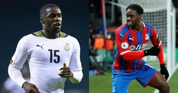 Jeffrey Schlupp playing for the Black Stars. Credit: @ghanafaofficial @CPFC