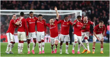 Marcel Sabitzer, Marcus Rashford, Casemiro, Wout Weghorst, Luke Shaw, Fred, Manchester United, Wembley Stadium, Jadon Sancho.