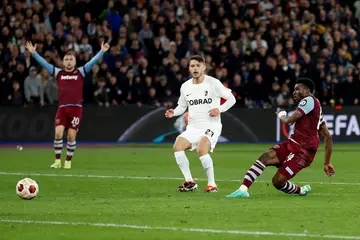 Mohammed Kudus (right) scored West Ham's fourth goal in victory over Freiburg