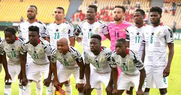 Black Stars line up at AFCON 2021. SOURCE: Twitter/ @GhanaBlackstars