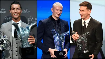 Cristiano Ronaldo, Lionel Messi, Erling Haaland, UEFA Men's Best Player, Ballon d'Or