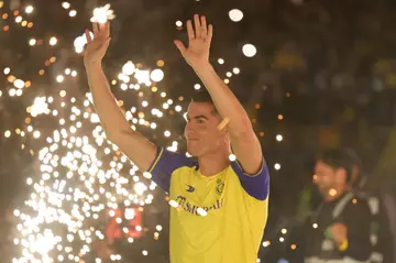 Cristiano Ronaldo was introduced to Al Nassr fans  at a sold-out Mrsool Park
