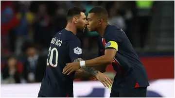 Lionel Messi, Kylian Mbappe, PSG, Clermont Foot, Paris, France.