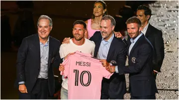 Lionel Messi presented as the newest player for Major League Soccer club Inter Miami at DRV PNK Stadium. Photo by Giorgio Viera.