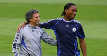 Jose Mourinho and Didier Drogba