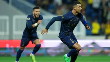 Cristiano Ronaldo, Al-Nassr, Abha, Saudi League, hat-trick, first half, Pitso Mosimane.