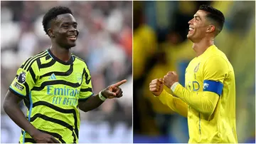 Bukayo Saka, Cristiano Ronaldo, Arsenal, Al-Nassr, role model, respect.