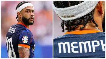 Memphis Depay wore his latest weird fashion piece in a competitive match for the first time on Saturday