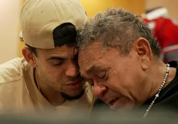 Liverpool forward Luis Diaz (left) was reunited with his father Luis Manuel Diaz (right) last week after a 12-day kidnapping ordeal