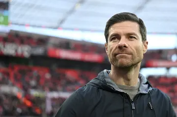 Bayer Leverkusen coach Xabi Alonso during his side's win over Union Berlin on Sunday