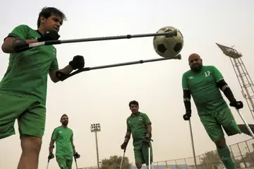 Iraq's amputee football team, made up of players who lost arms or legs in the country's conflicts, has qualified for the Amputee Football World Cup to be held in Turkey in late 2022
