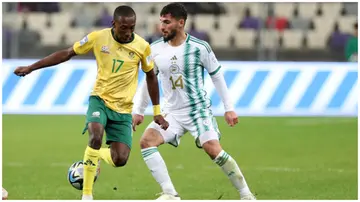 Elias Sepho Mokwana during the international friendly match between South Africa and Algeria in Algiers. Photo: Billel Bensalem.