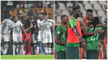 South Africa hail Nigeria after booking a place in the 2023 Africa Cup of Nations. Photo: ISSOUF SANOGO.