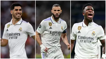 Real Madrid, Sevilla, Karim Benzema, Vinicius Junior, Marco Asensio